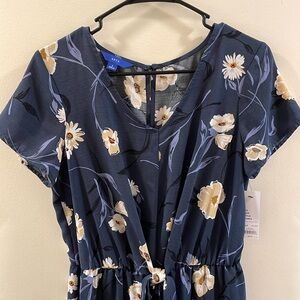 Apt. 9 Blue Floral Jumpsuit